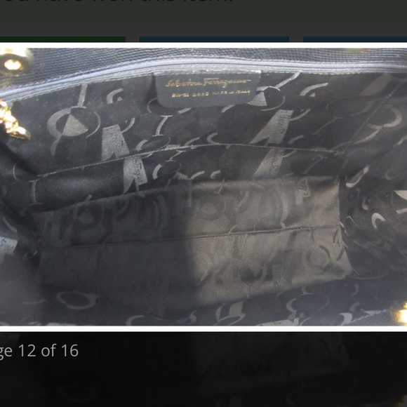 Salvatore Ferragamo Lizard Embossed Vara Shopper Bag - Picture 11 of 14